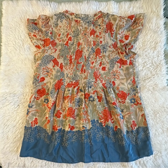 Joie silk top pop overview kimono wynne fiery red small - Picture 15 of 15